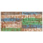 vidaXL Tavolino da Bar 150x70x107cm Legno Massello di Recupero e Ferro vidaXL Tavolino da Bar 150x70x107cm Legno Massello di Recupero e Ferro