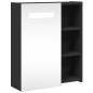 vidaXL Armadietto Bagno con Specchio e LED Nero 45x13x52 cm vidaXL Armadietto Bagno con Specchio e LED Nero 45x13x52 cm