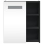 vidaXL Armadietto Bagno con Specchio e LED Nero 45x13x52 cm vidaXL Armadietto Bagno con Specchio e LED Nero 45x13x52 cm