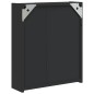 vidaXL Armadietto Bagno con Specchio e LED Nero 45x13x52 cm vidaXL Armadietto Bagno con Specchio e LED Nero 45x13x52 cm