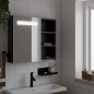 vidaXL Armadietto Bagno con Specchio e LED Nero 60x13x52 cm vidaXL Armadietto Bagno con Specchio e LED Nero 60x13x52 cm