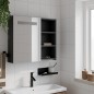 vidaXL Armadietto Bagno con Specchio e LED Nero 60x13x52 cm vidaXL Armadietto Bagno con Specchio e LED Nero 60x13x52 cm
