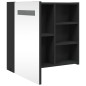 vidaXL Armadietto Bagno con Specchio e LED Nero 60x13x52 cm vidaXL Armadietto Bagno con Specchio e LED Nero 60x13x52 cm
