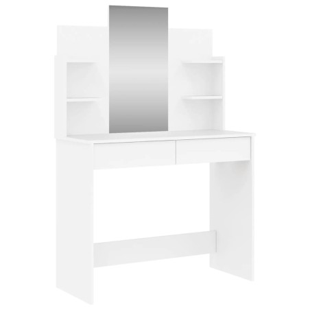 vidaXL Toeletta con Specchio Bianco 96x39x142 cm
