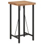 vidaXL Tavolino da Bar 55x55x107cm in Legno Massello di Acacia e Ferro vidaXL Tavolino da Bar 55x55x107cm in Legno Massello di Acacia e Ferro