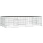 vidaXL Conigliera con 2 Pannelli 220x110x55 cm Ferro Zincato
