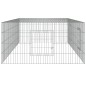 vidaXL Conigliera con 2 Pannelli 220x110x55 cm Ferro Zincato