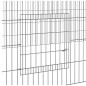 vidaXL Conigliera con 2 Pannelli 220x110x55 cm Ferro Zincato