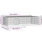 vidaXL Conigliera con 2 Pannelli 220x110x55 cm Ferro Zincato