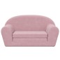 vidaXL Divano Letto per Bambini 2 Posti Rosa in Morbido Peluche vidaXL Divano Letto per Bambini 2 Posti Rosa in Morbido Peluche