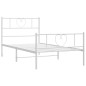 vidaXL Giroletto con Testiera e Pediera Metallo Bianco 80x200 cm vidaXL Giroletto con Testiera e Pediera Metallo Bianco 80x200 cm