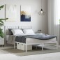 vidaXL Giroletto con Testiera Metallo Bianco 120x190 cm vidaXL Giroletto con Testiera Metallo Bianco 120x190 cm