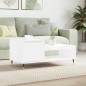 vidaXL Tavolino da Salotto Bianco Lucido 100x50x45cm Legno Multistrato