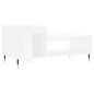 vidaXL Tavolino da Salotto Bianco Lucido 100x50x45cm Legno Multistrato