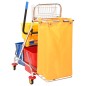 vidaXL Carrello Pulizie con Secchi e Strizzatoio PP e Tessuto Oxford vidaXL Carrello Pulizie con Secchi e Strizzatoio PP e Tessuto Oxford