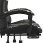 Sedia da Gaming Girevole Poggiapiedi Nero e Mimetico Similpelle Sedia da Gaming Girevole Poggiapiedi Nero e Mimetico Similpelle