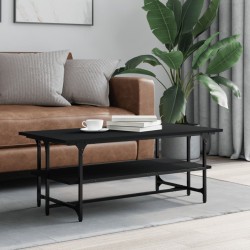 vidaXL Tavolino Salotto Nero 100x50x40cm Legno Multistrato