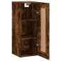 vidaXL Mobile a Parete Rovere Fumo 34,5x34x90 cm in Legno Multistrato vidaXL Mobile a Parete Rovere Fumo 34,5x34x90 cm in Legno Multistrato