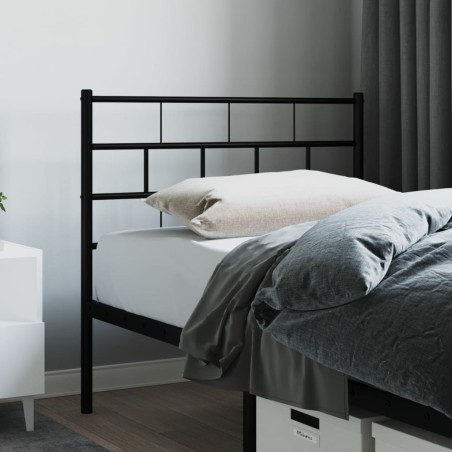 vidaXL Testiera in Metallo Nero 80 cm