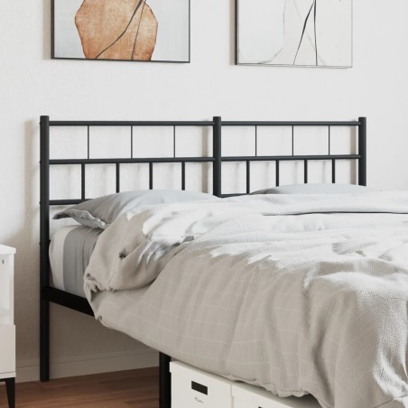 vidaXL Testiera in Metallo Nero 120 cm