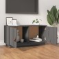Mobile Porta TV Grigio 80x34x40 cm in Legno Massello di Pino Mobile Porta TV Grigio 80x34x40 cm in Legno Massello di Pino