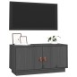 Mobile Porta TV Grigio 80x34x40 cm in Legno Massello di Pino Mobile Porta TV Grigio 80x34x40 cm in Legno Massello di Pino