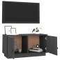 Mobile Porta TV Grigio 80x34x40 cm in Legno Massello di Pino Mobile Porta TV Grigio 80x34x40 cm in Legno Massello di Pino