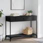 vidaXL Tavolino Consolle Nero 100x34,5x75 cm in Legno Multistrato vidaXL Tavolino Consolle Nero 100x34,5x75 cm in Legno Multistrato