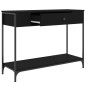 vidaXL Tavolino Consolle Nero 100x34,5x75 cm in Legno Multistrato vidaXL Tavolino Consolle Nero 100x34,5x75 cm in Legno Multistrato