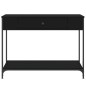 vidaXL Tavolino Consolle Nero 100x34,5x75 cm in Legno Multistrato vidaXL Tavolino Consolle Nero 100x34,5x75 cm in Legno Multistrato