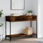 vidaXL Tavolino Consolle Rovere Fumo 100x34,5x75cm Legno Multistrato vidaXL Tavolino Consolle Rovere Fumo 100x34,5x75cm Legno Multistrato