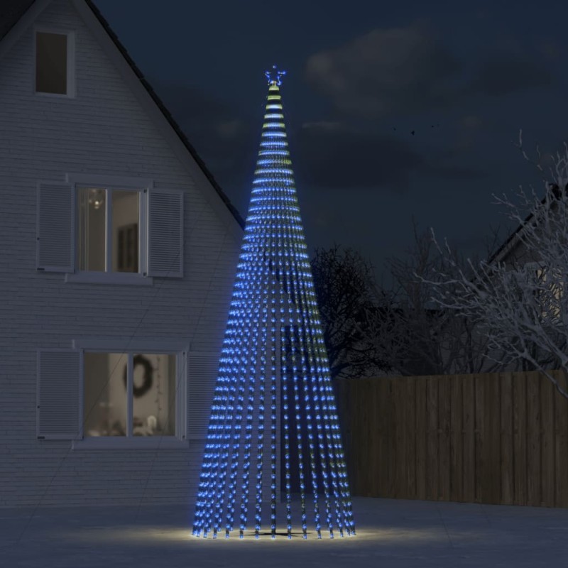 vidaXL Illuminazione Albero di Natale a Cono 1544LED Blu 500cm vidaXL Illuminazione Albero di Natale a Cono 1544LED Blu 500cm