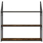 vidaXL Scaffale Parete 3 Ripiani Rovere Fumo 80x21x78,5 cm Multistrato vidaXL Scaffale Parete 3 Ripiani Rovere Fumo 80x21x78,5 cm Multistrato