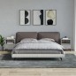 Comodini 2 pz Grigio Cemento 40x35x50 cm