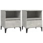 Comodini 2 pz Grigio Cemento 40x35x50 cm
