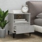 Comodini 2 pz Grigio Cemento 40x35x50 cm