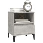Comodini 2 pz Grigio Cemento 40x35x50 cm