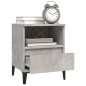 Comodini 2 pz Grigio Cemento 40x35x50 cm