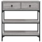 vidaXL Tavolino Consolle Grigio Sonoma 72,5x25x75 cm Legno Multistrato vidaXL Tavolino Consolle Grigio Sonoma 72,5x25x75 cm Legno Multistrato