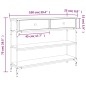vidaXL Tavolo Consolle Rovere Sonoma 100x25x75 cm in Legno Multistrato vidaXL Tavolo Consolle Rovere Sonoma 100x25x75 cm in Legno Multistrato