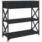 vidaXL Tavolino Consolle Nero 75x28x75 cm in Legno Multistrato vidaXL Tavolino Consolle Nero 75x28x75 cm in Legno Multistrato