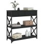 vidaXL Tavolino Consolle Nero 75x28x75 cm in Legno Multistrato vidaXL Tavolino Consolle Nero 75x28x75 cm in Legno Multistrato