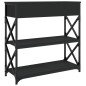 vidaXL Tavolino Consolle Nero 75x28x75 cm in Legno Multistrato vidaXL Tavolino Consolle Nero 75x28x75 cm in Legno Multistrato