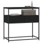 vidaXL Tavolino Consolle Nero 75x40x75 cm in Legno Multistrato