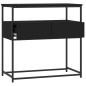 vidaXL Tavolino Consolle Nero 75x40x75 cm in Legno Multistrato