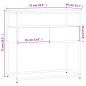 vidaXL Tavolino Consolle Nero 75x40x75 cm in Legno Multistrato