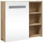vidaXL Armadietto Bagno con Specchio e LED Rovere 60x13x52 cm vidaXL Armadietto Bagno con Specchio e LED Rovere 60x13x52 cm