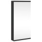 vidaXL Armadietto Angolare con Specchio da Bagno Nero 30x24x60 cm