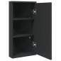 vidaXL Armadietto Angolare con Specchio da Bagno Nero 30x24x60 cm