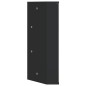 vidaXL Armadietto Angolare con Specchio da Bagno Nero 30x24x60 cm